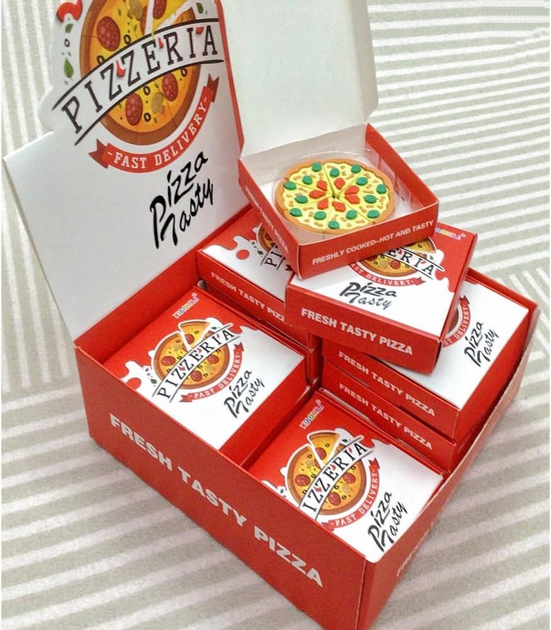 QFSH Funny Pencils Erasers Pizza Puzzle Erasers Cute Fun Novelty Office Supplies - Image 4